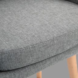 Portland Grey Upholstered Bar Stool Set of 2 - Wilko - thumbnail 4