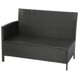 Home Garden Direct Thalia 8 Seater Black Rattan Corner Sofa Set with Polywood Table - Wilko - thumbnail 6