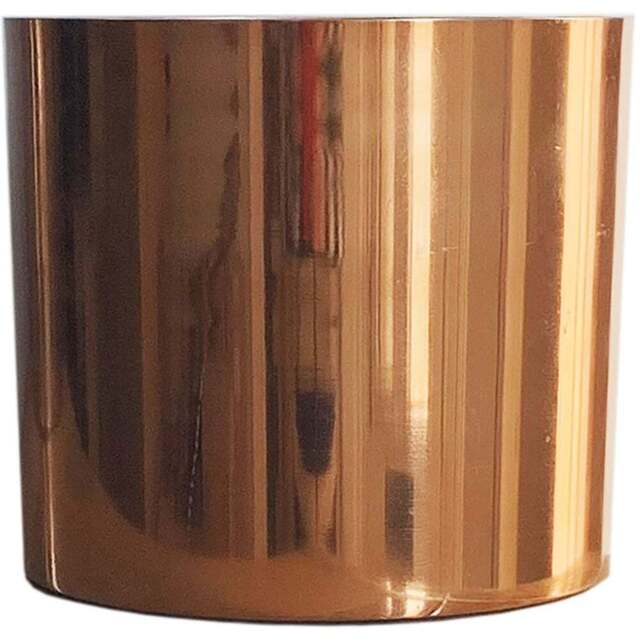 Botanik Polished Copper Finish Metal Planter 20 x 18cm - Size: 18 x 20 x 20cm - Wilko - image 1