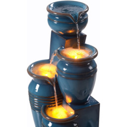Teamson Home Blue 4-Tier Cascading Bowl Solar Outdoor Fountain 28.7 inch - Size: 73 x 28.5 x 31.5cm - Wilko - thumbnail 6