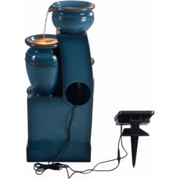 Teamson Home Blue 4-Tier Cascading Bowl Solar Outdoor Fountain 28.7 inch - Size: 73 x 28.5 x 31.5cm - Wilko - thumbnail 5