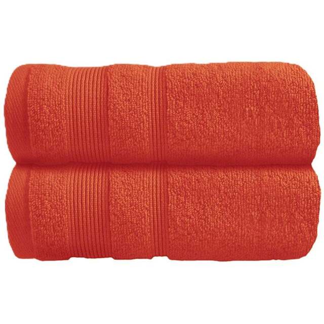Allure Bath Fashions Luxury Zero Twist Egyptian Cotton Terracotta Hand Towel 50 x 85cm 2 Pack - Size: 50 x 85 x 1cm - Wilko - image 1