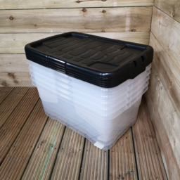 Samuel Alexander 42L Duty Storage Box with Lid 4 Pack - Size: 39 x 60 x 26cm - White - Wilko - thumbnail 4