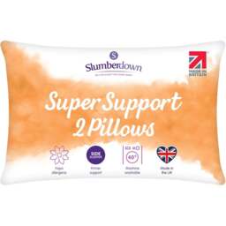 Slumberdown White Super Support Pillow 2 Pack - Wilko - thumbnail 1