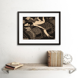 Wee Blue Coo Felix Vallotton Swiss La Paresse Laziness Framed Wall Art Print 30 x 41cm - Size: 43.3 x 33.3 x 1.5cm - Black - Wilko - thumbnail 3