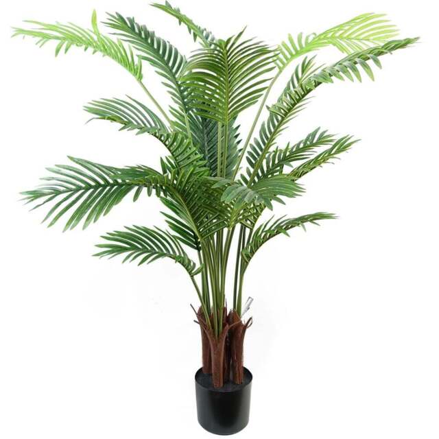 Botanik Areca Palm Artificial Tree in Pot 4ft - Size: 110 x 70 x 70cm - Green - Wilko - image 1
