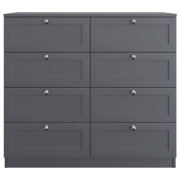 FWStyle Artus 8 Drawer Dark Grey Panelled Chest of Drawers - Wilko - thumbnail 5