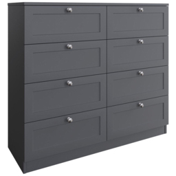 FWStyle Artus 8 Drawer Dark Grey Panelled Chest of Drawers - Wilko - thumbnail 3
