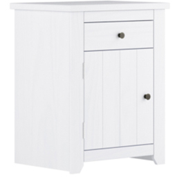 Havana Single Door Single Drawer White Bedside Cabinet - LPD Home - Wilko - thumbnail 4