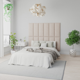 Aspire EasyMount Natural Saxon Twill Upholstered Wall Mounted Headboard Panels 4 Pack - Cream - Aspire Beds - Wilko - thumbnail 5