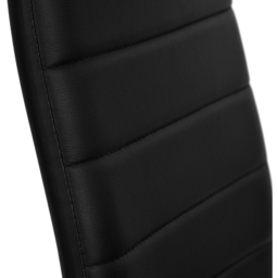 Living and Home Set of 2 Black Faux Leather Dining Chair - Wilko - thumbnail 4
