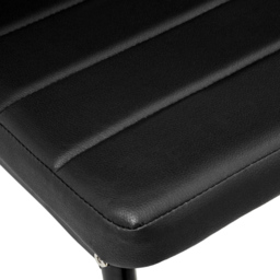 Living and Home Set of 2 Black Faux Leather Dining Chair - Wilko - thumbnail 5