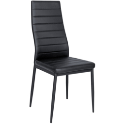 Living and Home Set of 2 Black Faux Leather Dining Chair - Wilko - thumbnail 7