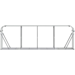 vidaXL Silver Galvanised Steel Firewood Log Holder 100 x 300 x 45cm - Wilko - thumbnail 4