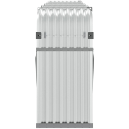 vidaXL Silver Galvanised Steel Firewood Log Holder 100 x 300 x 45cm - Wilko - thumbnail 5