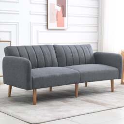 Portland 2 Seater Grey Sofa Bed - Wilko - thumbnail 1