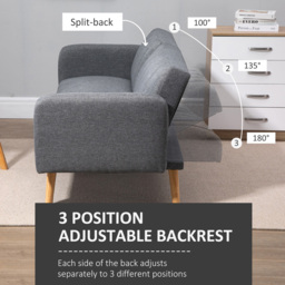 Portland 2 Seater Grey Sofa Bed - Wilko - thumbnail 7