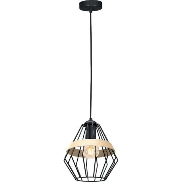 Milagro Cliff Black Pendant Lamp 230V - Size: 21 x 21 x 100cm - Wilko - image 1
