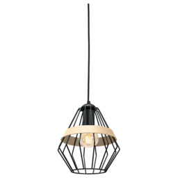 Milagro Cliff Black Pendant Lamp 230V - Size: 21 x 21 x 100cm - Wilko - thumbnail 3