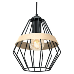 Milagro Cliff Black Pendant Lamp 230V - Size: 21 x 21 x 100cm - Wilko - thumbnail 4