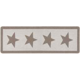 My Mat Charcoal Star Stain Resistant Runner 67 x 200cm - Brown - Wilko