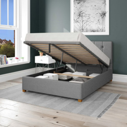 Aspire Hepburn Super King Grey Eire Linen Ottoman Bed - Aspire Beds - Wilko - thumbnail 3