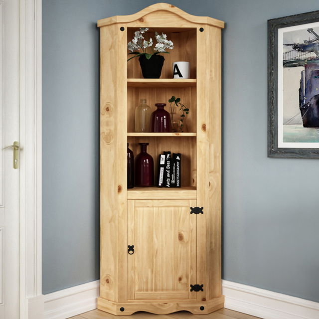 VIDA DESIGNS Corona Single Door 3 Shelf Bookcase - Brown - Wilko - image 1