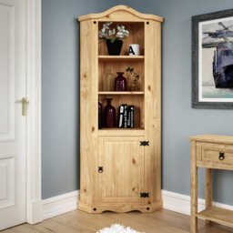 VIDA DESIGNS Corona Single Door 3 Shelf Bookcase - Brown - Wilko - thumbnail 3