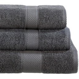 Imperial Hotel Quality Grey Combed Cotton Turkish Bath Mat - Size: 50 x 80 x 4cm - Wilko - thumbnail 3