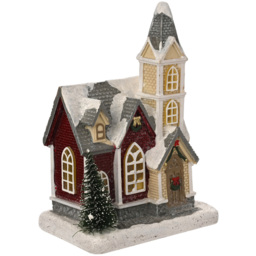 The Seasonal Gift Co Regal Tidings Light Up Christmas Church Scene Decoration 15cm - Size: 15 x 8 x 1cm - White - The Seasonal Gift Co. - Wilko - thumbnail 5