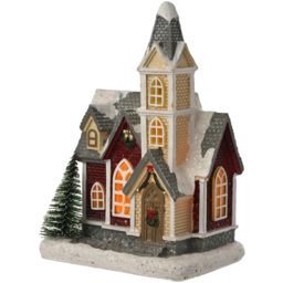 The Seasonal Gift Co Regal Tidings Light Up Christmas Church Scene Decoration 15cm - Size: 15 x 8 x 1cm - White - The Seasonal Gift Co. - Wilko - thumbnail 3