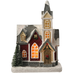 The Seasonal Gift Co Regal Tidings Light Up Christmas Church Scene Decoration 15cm - Size: 15 x 8 x 1cm - White - The Seasonal Gift Co. - Wilko - thumbnail 4