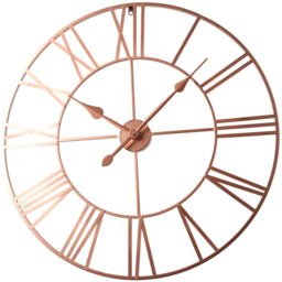 EOS Copper Skeleton Wall Clock with Roman Numerals 80cm - Size: 80 x 80 x 2cm - Gold - Home Garden Direct - Wilko - thumbnail 4