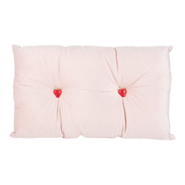 Strawberry Embellished Cushion Pink - Divante - Wilko - image 1