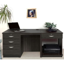 R White Cabinets 4 Drawer Black Set-08 Desk with Printer Shelf - Size: 72.8 x 167.9 x 54cm - Wilko - thumbnail 5