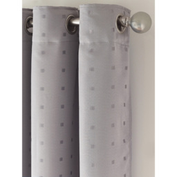 Alan Symonds Madison Silver Ring Top Curtain 229 x 229cm - Size: W 229 x D 229cm - Wilko - thumbnail 7