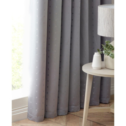 Alan Symonds Madison Silver Ring Top Curtain 229 x 229cm - Size: W 229 x D 229cm - Wilko - thumbnail 4