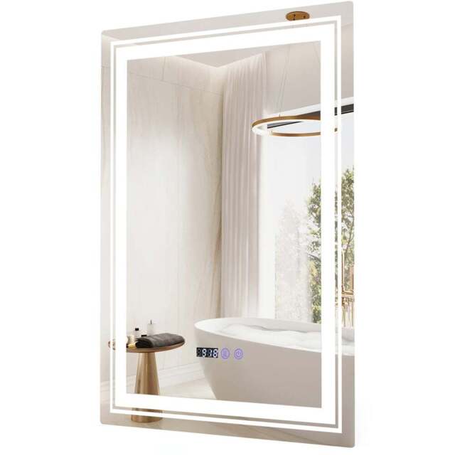 Costway LED Anti Fog Vanity Mirror - Size: 81 x 62cm - Silver - Wilko - image 1