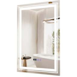 Costway LED Anti Fog Vanity Mirror - Size: 81 x 62cm - Silver - Wilko - thumbnail 1