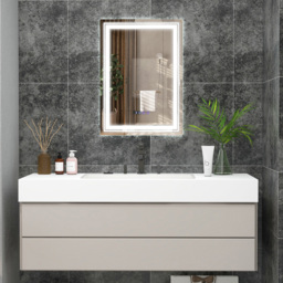 Costway LED Anti Fog Vanity Mirror - Size: 81 x 62cm - Silver - Wilko - thumbnail 4