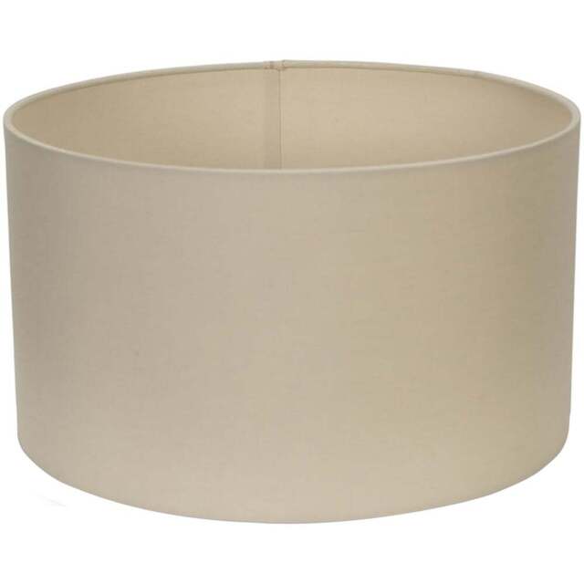 ValueLights Reni Natural Fabric Medium Drum Shade - Size: 35 x 20 x 35cm - Cream - Wilko - image 1