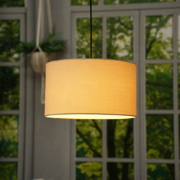 ValueLights Reni Natural Fabric Medium Drum Shade - Size: 35 x 20 x 35cm - Cream - Wilko - thumbnail 4