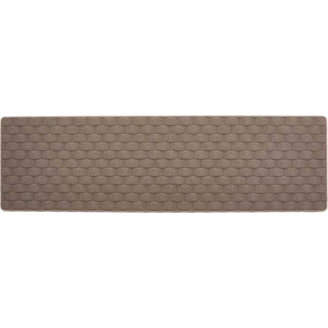 My Mat Mink Sculptured Basketweave Washable Runner 67 x 230cm - Brown - Wilko - image 1