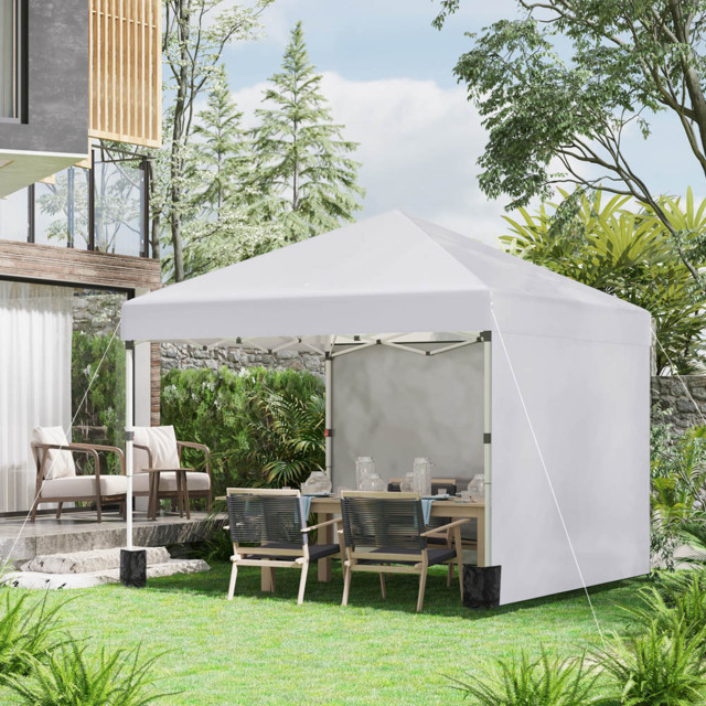 Outsunny 3 x 3m White Pop Up Gazebo - Size: 26 x 21.5 x 118cm - Wilko - image 1
