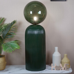 Callahan Glass Lamp Green - Wilko - thumbnail 6