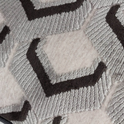 Paoletti Ledbury Grey and Black Velvet Jacquard Cushion - Size: 45 x 45 cm - Multi - Wilko - thumbnail 5