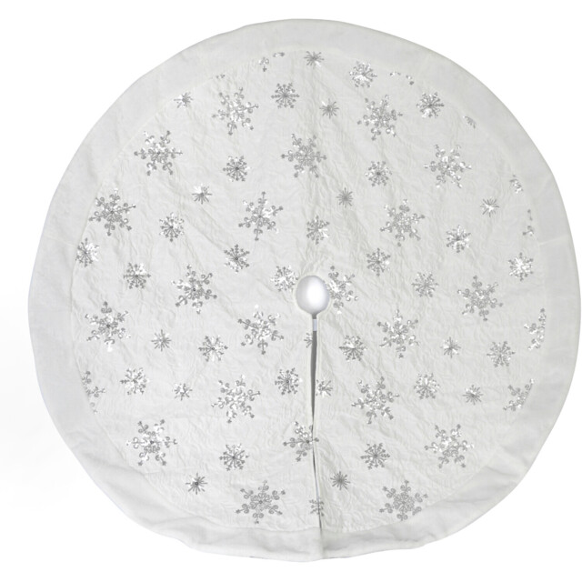 Snowflake Tree Skirt - White - Wilko - image 1