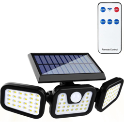 Garden Gear 74 LED Motion Sensor Super Bright Solar Security Light 2 Pack - Size: 9 x 28 x 13cm - Black - Wilko - thumbnail 4
