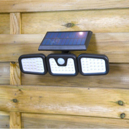 Garden Gear 74 LED Motion Sensor Super Bright Solar Security Light 2 Pack - Size: 9 x 28 x 13cm - Black - Wilko - thumbnail 5