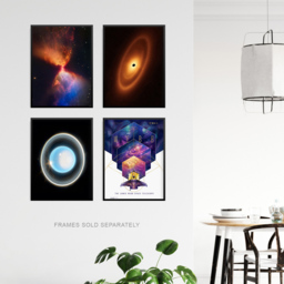 Artery8 NASA James Webb Space Telescope Uranus Fomalhaut Fiery Wall Art Print 30 x 41cm 4 Pack - Size: 40.5 x 30.5 x 0.3cm - Multi - Wilko - thumbnail 4
